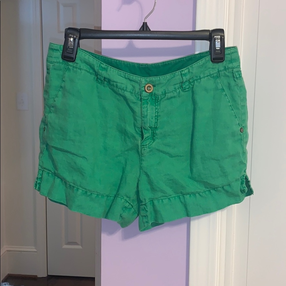 green shorts